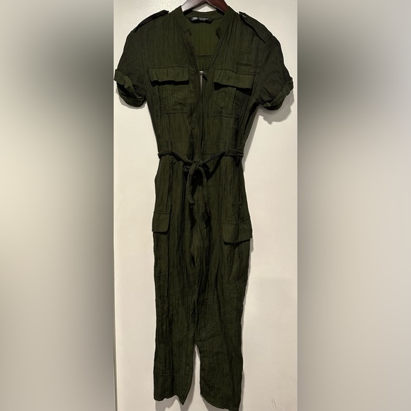Zara Womans Green Jumpsuit Romper 💚 - Picture 3 of 4